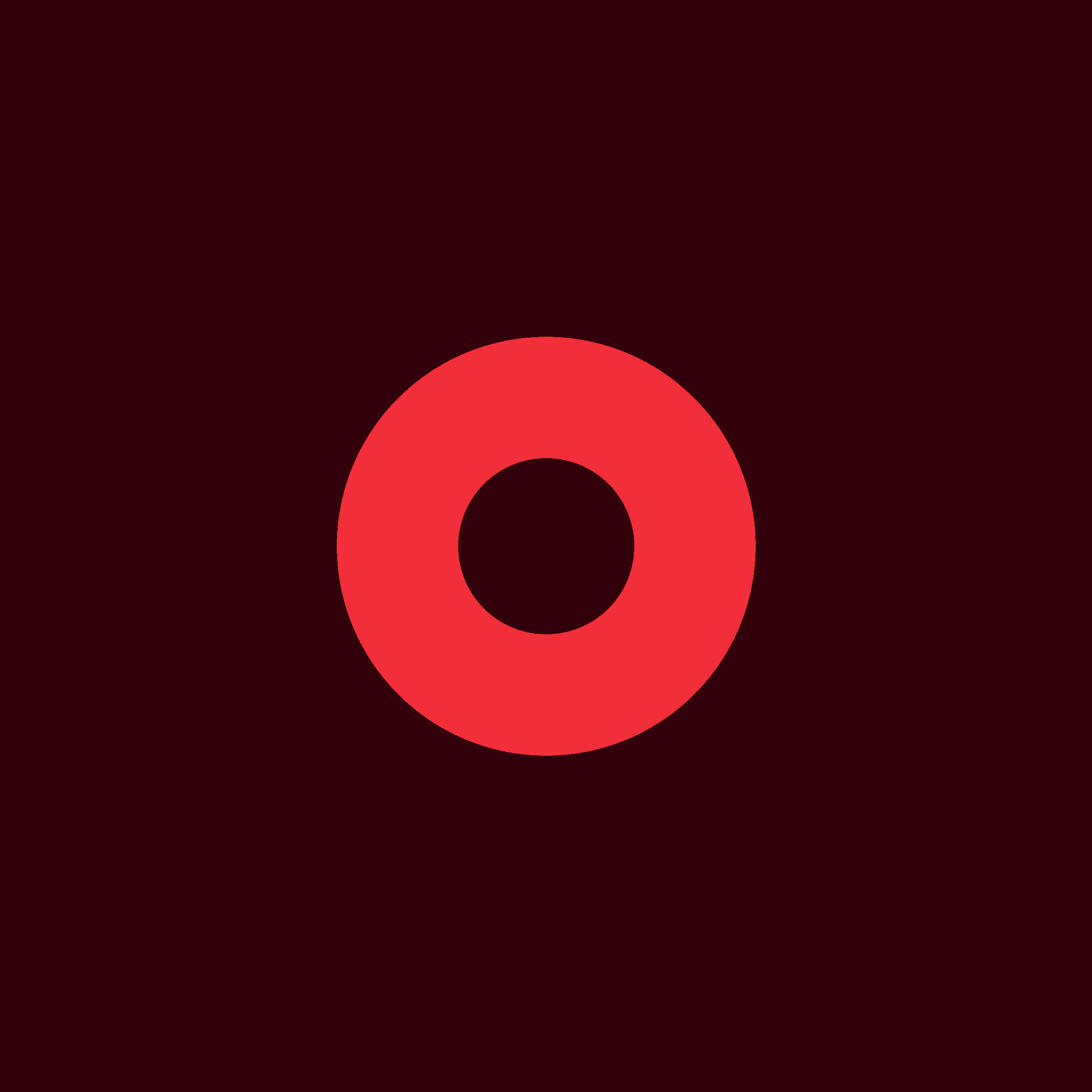 CodeFish Studio Ignite ring glyph in red on a dark maroon background