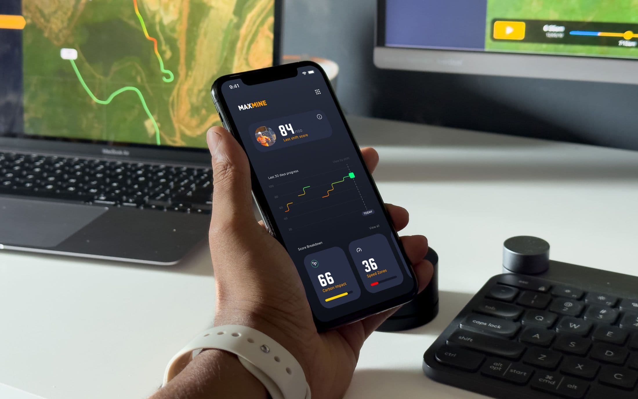The MaxMine mobile app