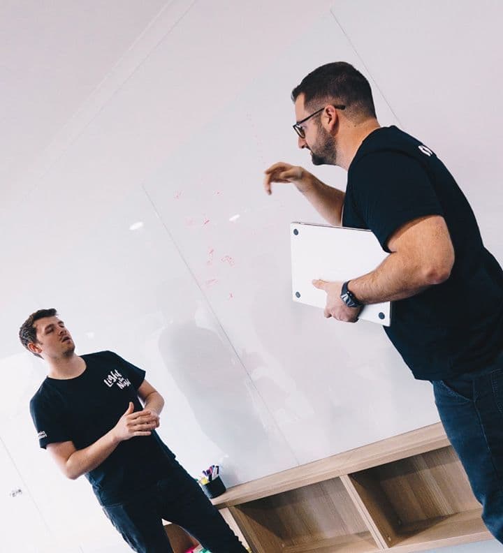 CodeFish Studio team members in a workshop